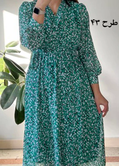 پیراهن حریر سرمه سری 16