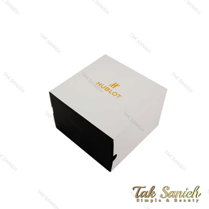ساعت هابلوت زنانه مشکی قاب سیلور دو ردیف نگین Hublot-8804-L