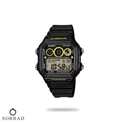 ساعت مچی دیجیتالی مردانه کاسیو | مدل CASIO AE-1300WH