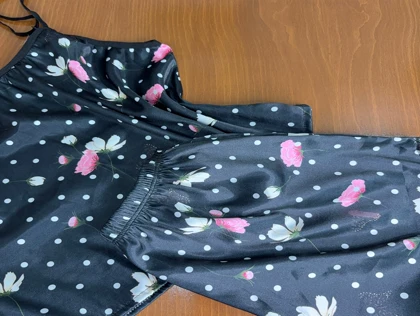 ست تاپ و شلوارک طرح گل 155