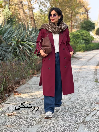 بارانی آستردار بلند دو ژیله | استایل تو