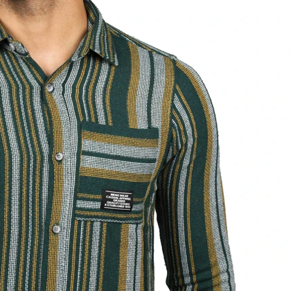 پیراهن آستین بلند کنفی مردانه مدل 61011027