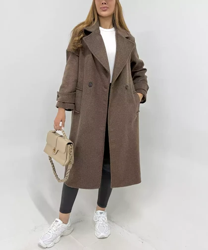 ترنچ کت پالتویی آستردار کد plS004 برند ردا