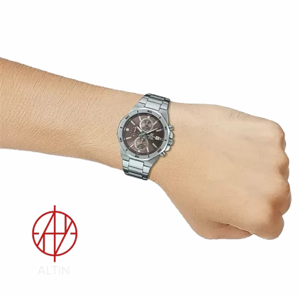 ساعت مچی مردانه کاسیو ادیفیس مدل Casio Edifice EFV-640D-5AVUDF (استیل، کرونوگراف با صفحه مسی-قهوه‌ای)