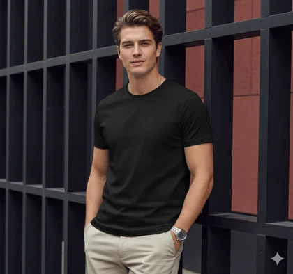 تیشرت نخ پنبه ساده روگاچی