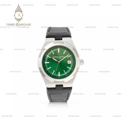 ساعت مچی وشرون کنستانتن اتوماتیک بند چرمی صفحه سبز Vacheron Constantin