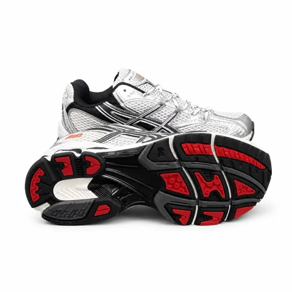 کفش کتانی مردانه مدل اسیکس طوسی سفید کرم ASICS