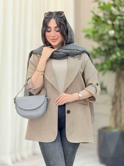 مانتو دو دکمه آینور