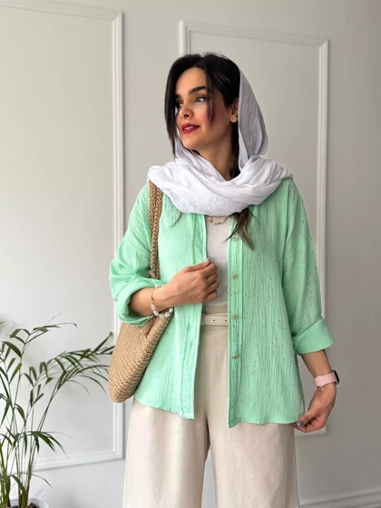 مانتو شومیزی پاستیلی میلانی