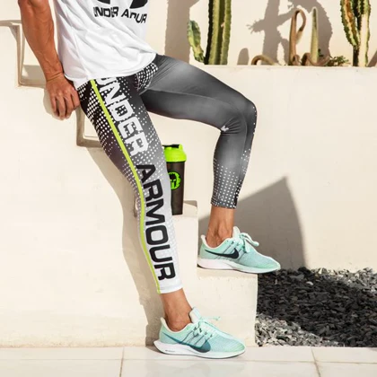 لگ ورزشی مردانه آندر آرمور مدل GMS-Dot 07384 طوسی