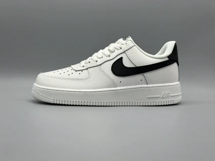 کتانی نایکی ایرفورس1 سفید نایک مشکی/Nike Air Force1 low