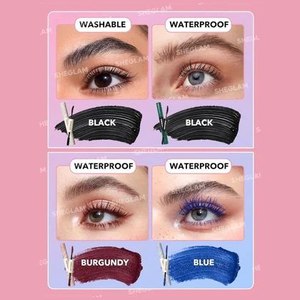 ریمل دوسر رنگی حجم دهنده و ضدآب شیگلم SHEGLAM اصل مدل All In One