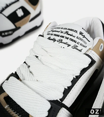 کفش کتانی سفید مشکی قهوه ای AMIRI MA2 Leather مدل 7368