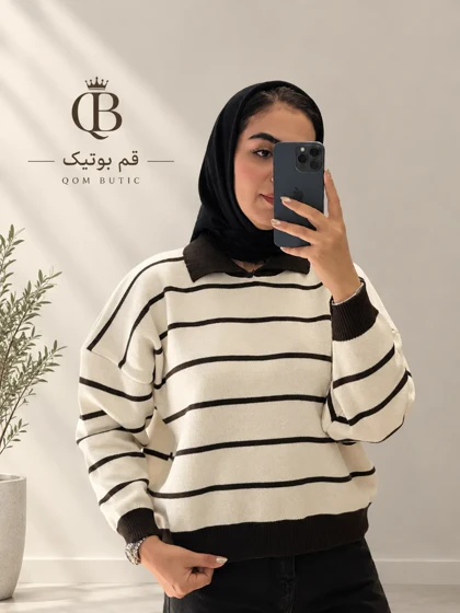 بولیز بافت یقه سفید _8143