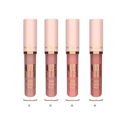 لیپ گلاس گلدن رز, مدل Nude Look Natural Shine رنگ Peachy Nude شماره 04