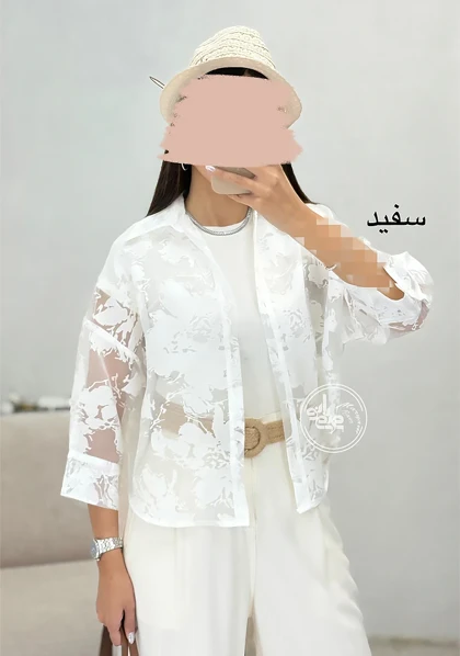 شومیز شیشه ای گل‌دار