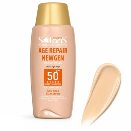 ضد آفتاب رنگی ضد چروک آردن سولاریس مدل Age Repair NEWGEN بژ روشن SPF50+