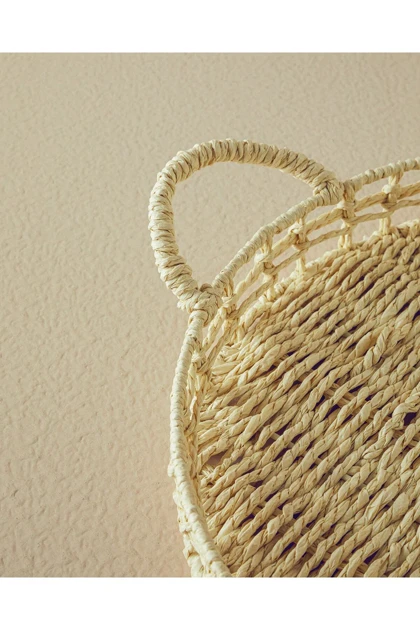 سینی English Home مدل Calantha حصیری - کرم