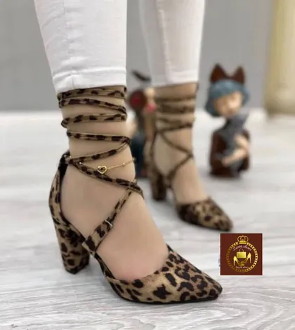 کفش مجلسی زنانه ساق‌دار دور مچی مدل کت