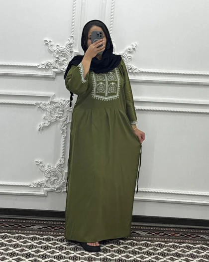 پیراهن نخی طرح چاپی 7071