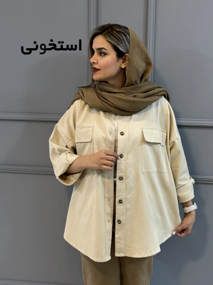 مانتو کتان بغل دکمه