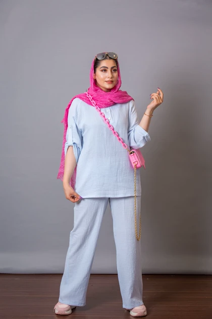 مانتو شلوار لینن پنبه رستا