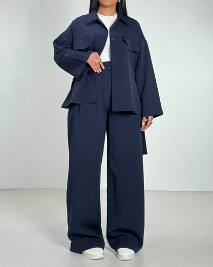 ست شومیز  و شلوار کمردار کد 9000104