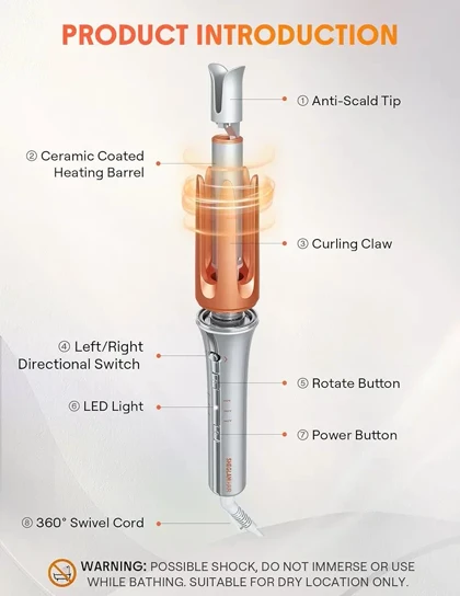 دستگاه فر کننده مو (کرلی) شیگلم مدل SHEGLAM HAIR CURLER (اورجینال)