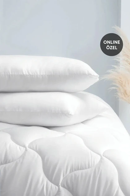 ست لحاف و بالش یک نفره Yataş مدل Eco Night میکروفایبر - سفید