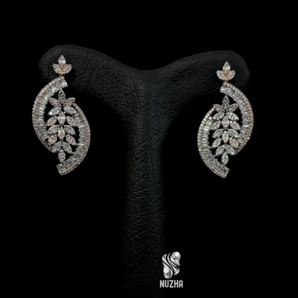 گوشواره جواهری نقره کد:gn1026