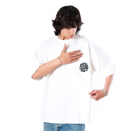 زیگ تیشرت آستین کوتاه white chill out tshirt-9807