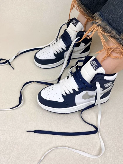کتانی ونس ساق‌دار زنانه جردن وان مدل فرانسه jordan 1 nike france کد 912