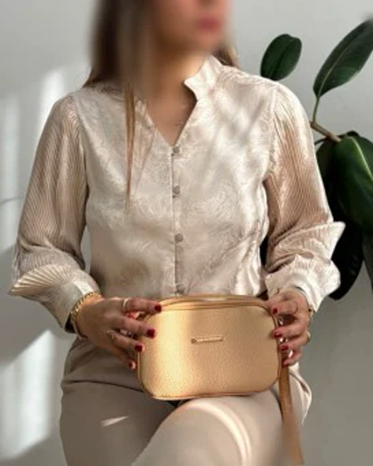 شومیز مزونی آستین پلیسه
