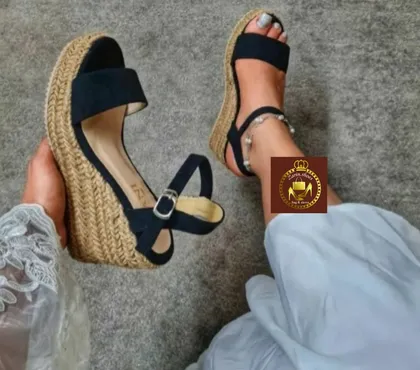 صندل لژدار کنفی زنانه
