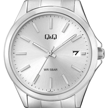 ساعت کیو اند کیو مردانه نقره ای QQ-4567-G