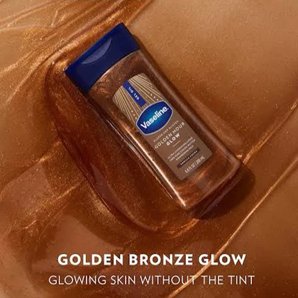 روغن ژلی براق بدن وازلین مدل Golden Hour Glow
