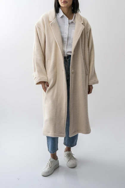 پالتو بلند یقه برگردان زنانه