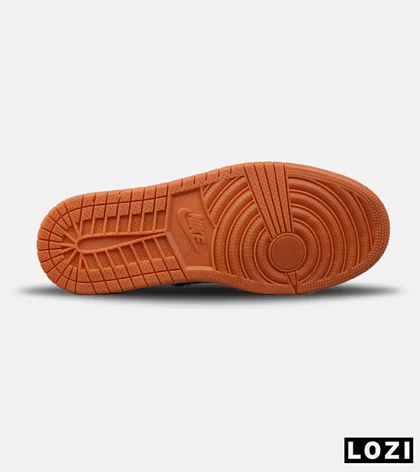 کفش کتانی مردانه و زنانه ساق‌دار سفید قهوه ای نارنجی NIKE jordan 1 مدل 8487