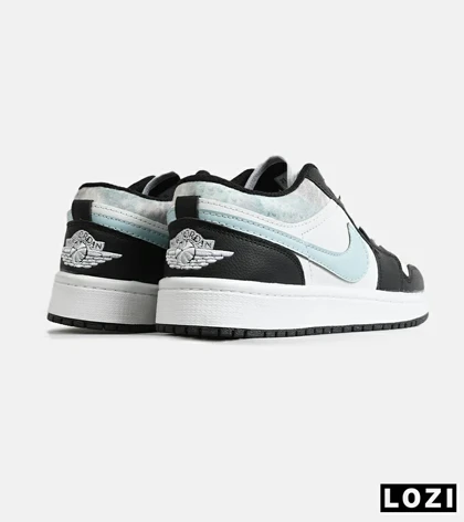 کفش مردانه و زنانه سفید مشکی آبی NIKE jordan 1 مدل 7737