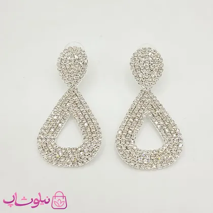 گوشواره آویز دخترانه مجلسی نگین‌دار