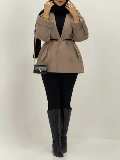 3806-پالتو آستردار آهو