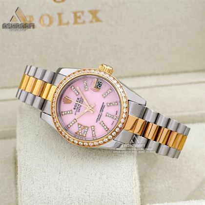 ساعت رولکس صفحه صورتی Rolex Lady Datejust SGP7