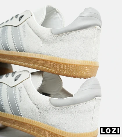 کفش کتانی مردانه زنانه سامبا طوسی ADIDAS Samba مدل 7301