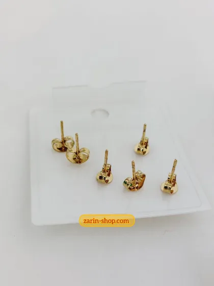 پک گوشواره سه جفتی نگین‌دار
