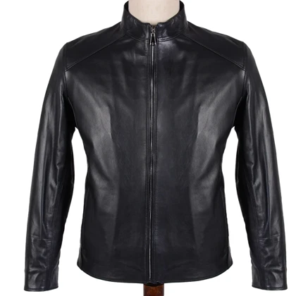 کت چرم مشکی مردانه 185