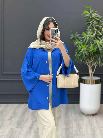 مانتو دو جیب آستین پاگن