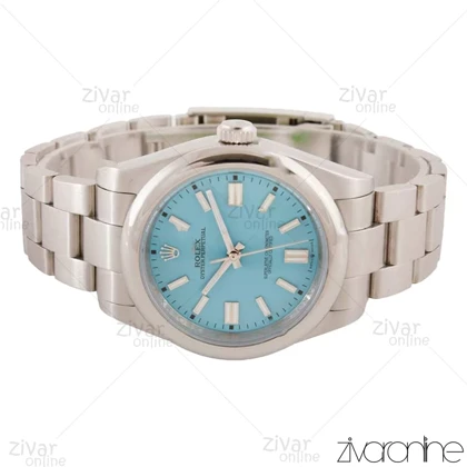 ساعت رولکس اویستر پرپچوال مردانه نقره ای صفحه آبی تیفانی 104068