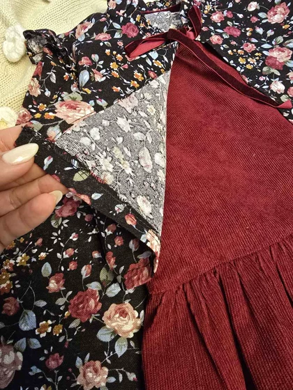 کت سارافن دخترانه گل‌گلی