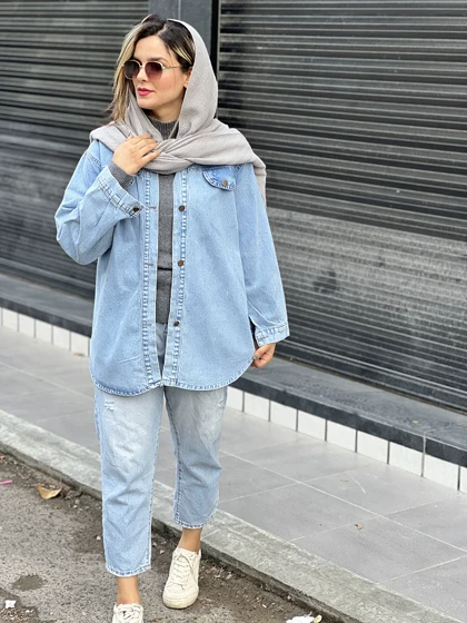 مانتو جین بدون زاپ 3334