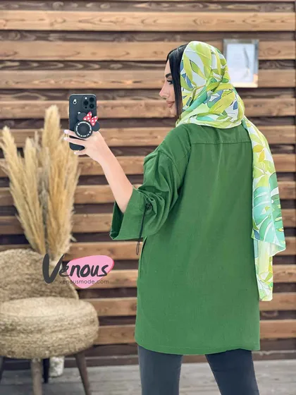 مانتو هشت دکمه آستین گت